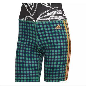 SALE, Adidas Farm Rio Bike Shorts High-rise waist Green Black